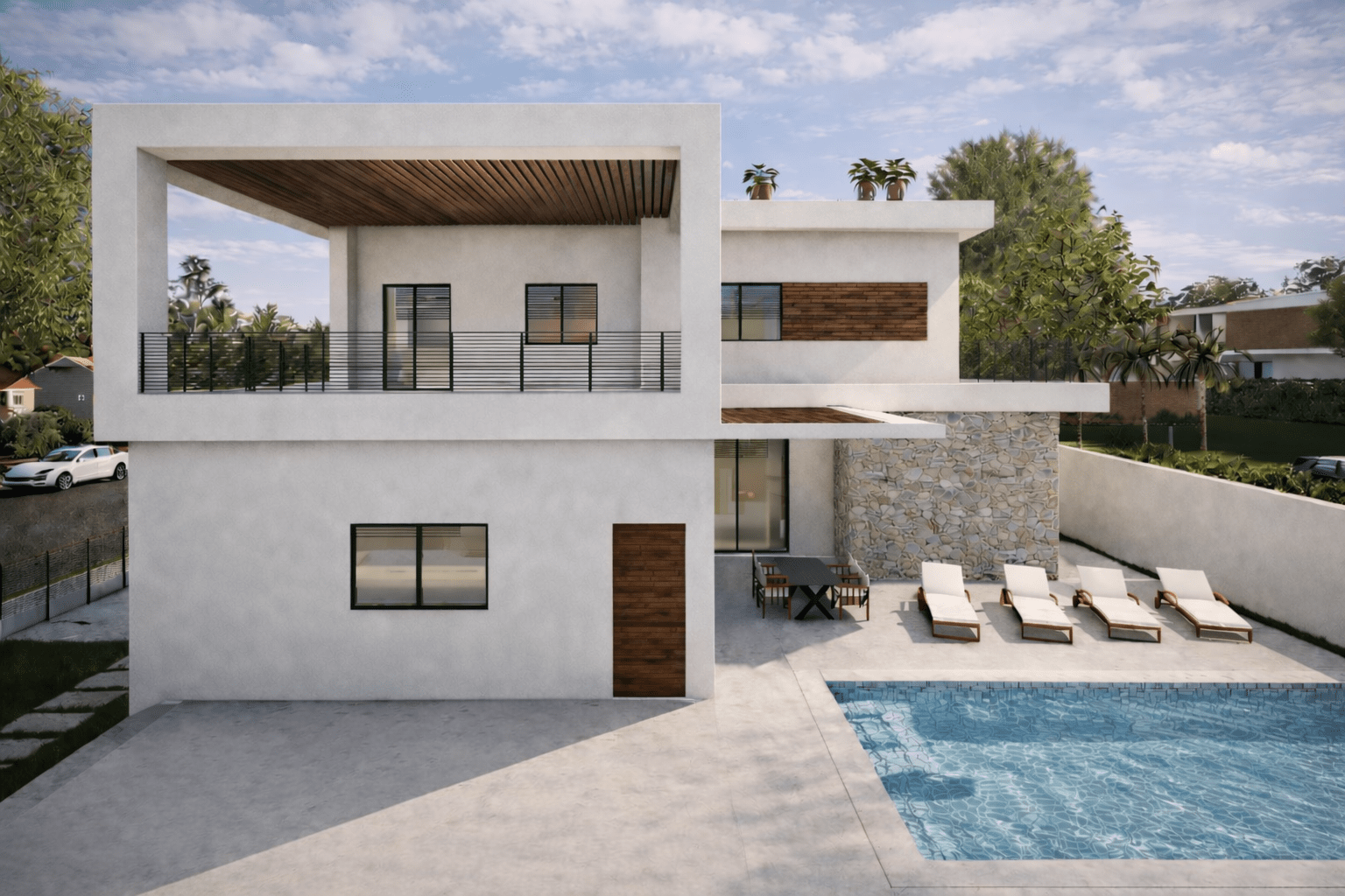 וילה בישוב אומן- בסגנון מודרני עם אופי ים תיכוני